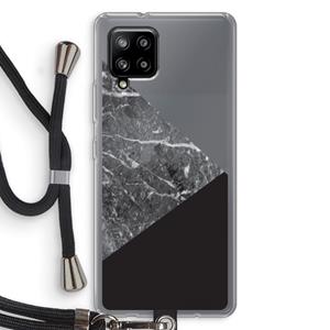 CaseCompany Combinatie marmer: Samsung Galaxy A42 5G Transparant Hoesje met koord