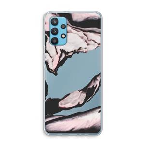CaseCompany Roze stroom: Samsung Galaxy A32 4G Transparant Hoesje