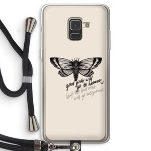 CaseCompany Good or bad: Samsung Galaxy A8 (2018) Transparant Hoesje met koord