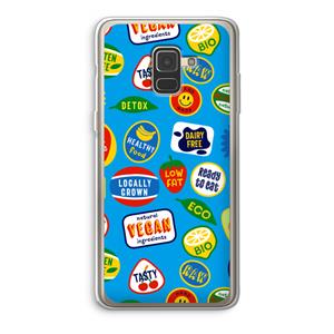 CaseCompany Fruitsticker: Samsung Galaxy A8 (2018) Transparant Hoesje