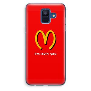 CaseCompany I'm lovin' you: Samsung Galaxy A6 (2018) Transparant Hoesje