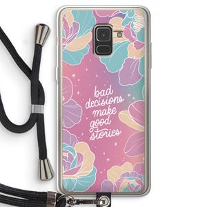 CaseCompany Good stories: Samsung Galaxy A8 (2018) Transparant Hoesje met koord