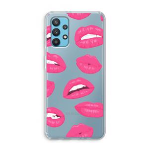 CaseCompany Bite my lip: Samsung Galaxy A32 4G Transparant Hoesje
