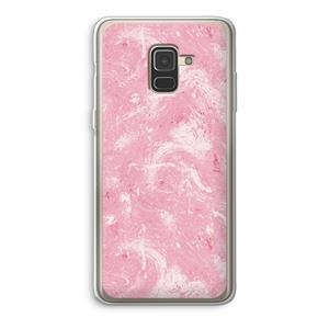 CaseCompany Abstract Painting Pink: Samsung Galaxy A8 (2018) Transparant Hoesje