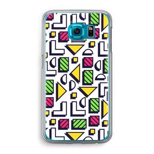 CaseCompany 8-bit N°4: Samsung Galaxy S6 Transparant Hoesje