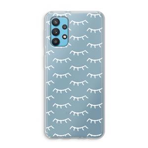 CaseCompany Wimpers: Samsung Galaxy A32 4G Transparant Hoesje