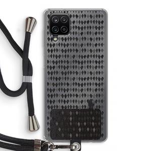 CaseCompany Crazy shapes: Samsung Galaxy A12 Transparant Hoesje met koord