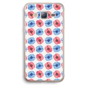CaseCompany Klaproosjes: Samsung Galaxy J3 (2016) Transparant Hoesje