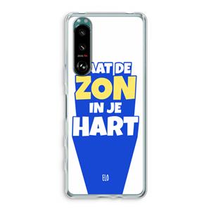 CaseCompany Laat de zon in je hart: Sony Xperia 5 III Transparant Hoesje