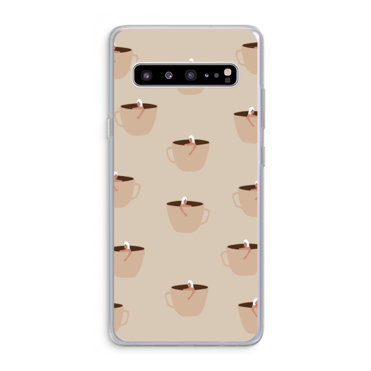CaseCompany Morning coffee: Samsung Galaxy S10 5G Transparant Hoesje