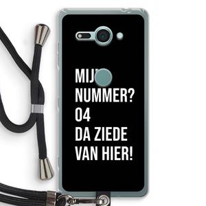 CaseCompany Da ziede van hier - Zwart: Sony Xperia XZ2 Compact Transparant Hoesje met koord