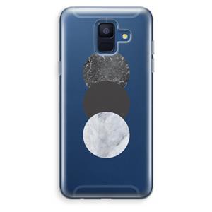 CaseCompany Marmeren cirkels: Samsung Galaxy A6 (2018) Transparant Hoesje