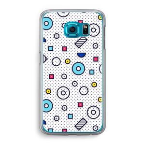 CaseCompany 8-bit N°9: Samsung Galaxy S6 Transparant Hoesje