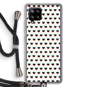 CaseCompany Hartjes: Samsung Galaxy A42 5G Transparant Hoesje met koord