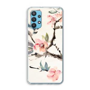 CaseCompany Japanse bloemen: Samsung Galaxy A32 4G Transparant Hoesje