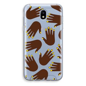 CaseCompany Hands dark: Samsung Galaxy J5 (2017) Transparant Hoesje
