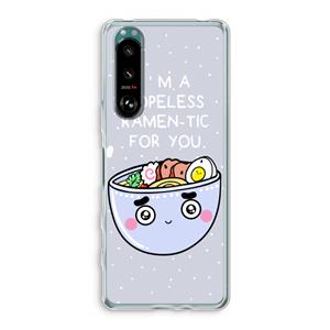 CaseCompany I'm A Hopeless Ramen-Tic For You: Sony Xperia 5 III Transparant Hoesje