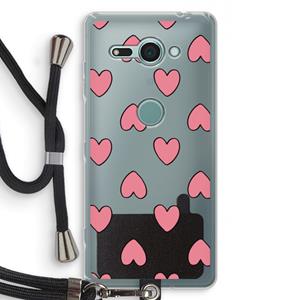 CaseCompany Ondersteboven verliefd: Sony Xperia XZ2 Compact Transparant Hoesje met koord
