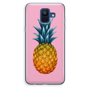 CaseCompany Grote ananas: Samsung Galaxy A6 (2018) Transparant Hoesje