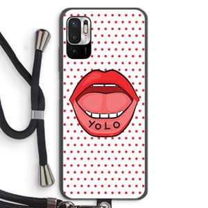 CaseCompany Yolo Denise: Xiaomi Redmi Note 10 5G Transparant Hoesje met koord