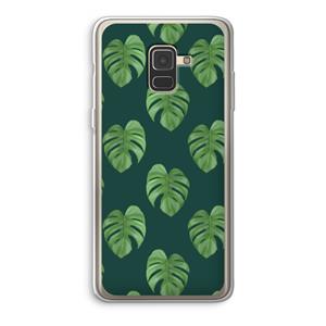 CaseCompany Monstera leaves: Samsung Galaxy A8 (2018) Transparant Hoesje