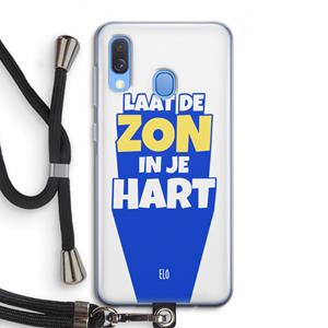 CaseCompany Laat de zon in je hart: Samsung Galaxy A40 Transparant Hoesje met koord