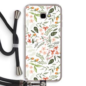 CaseCompany Sweet little flowers: Samsung Galaxy J4 Plus Transparant Hoesje met koord