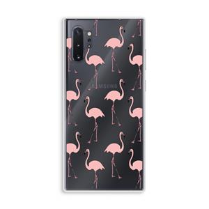 CaseCompany Anything Flamingoes: Samsung Galaxy Note 10 Plus Transparant Hoesje