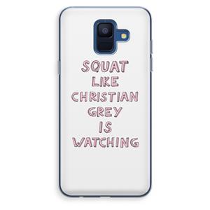 CaseCompany Christian Grey: Samsung Galaxy A6 (2018) Transparant Hoesje