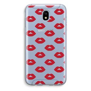 CaseCompany Lips: Samsung Galaxy J5 (2017) Transparant Hoesje