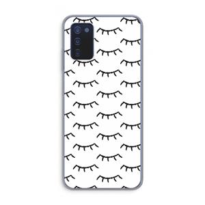 CaseCompany Wimpers: Samsung Galaxy A03s Transparant Hoesje