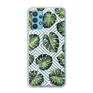 CaseCompany Geometrische jungle: Samsung Galaxy A32 4G Transparant Hoesje