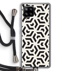 CaseCompany Crazy pattern: Samsung Galaxy A42 5G Transparant Hoesje met koord