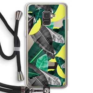 CaseCompany Fantasie jungle: Samsung Galaxy A8 (2018) Transparant Hoesje met koord
