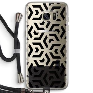CaseCompany Crazy pattern: Samsung Galaxy S7 Edge Transparant Hoesje met koord