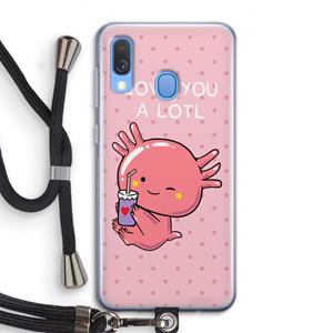 CaseCompany Love You A Lotl: Samsung Galaxy A40 Transparant Hoesje met koord