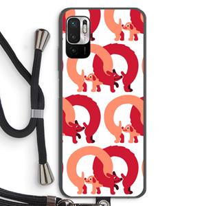 CaseCompany Dogs: Xiaomi Redmi Note 10 5G Transparant Hoesje met koord