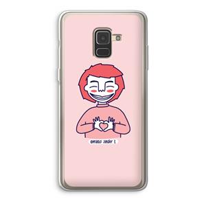 CaseCompany Hartje: Samsung Galaxy A8 (2018) Transparant Hoesje