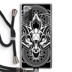 CaseCompany Oh Deer: Samsung Galaxy Note 20 / Note 20 5G Transparant Hoesje met koord