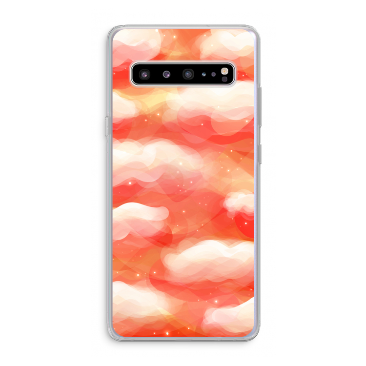 CaseCompany Lichte Wolken: Samsung Galaxy S10 5G Transparant Hoesje