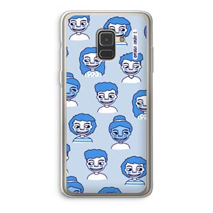 CaseCompany Gezichtjes: Samsung Galaxy A8 (2018) Transparant Hoesje