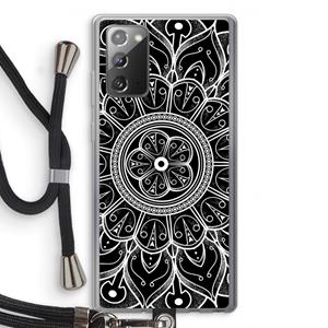 CaseCompany Roses Are Red: Samsung Galaxy Note 20 / Note 20 5G Transparant Hoesje met koord
