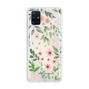 CaseCompany Botanical sweet flower heaven: Galaxy A51 4G Transparant Hoesje