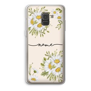 CaseCompany Daisies: Samsung Galaxy A8 (2018) Transparant Hoesje