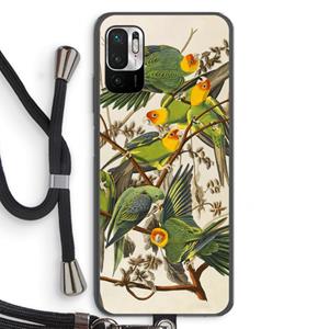 CaseCompany Carolinaparkiet: Xiaomi Redmi Note 10 5G Transparant Hoesje met koord