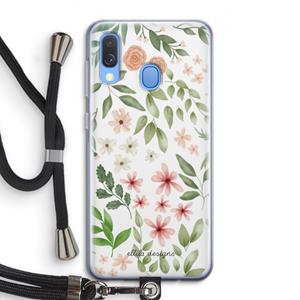 CaseCompany Botanical sweet flower heaven: Samsung Galaxy A40 Transparant Hoesje met koord
