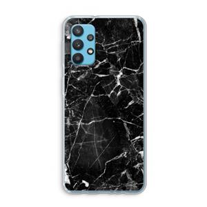 CaseCompany Zwart Marmer 2: Samsung Galaxy A32 4G Transparant Hoesje