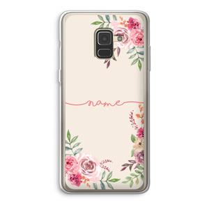 CaseCompany Rozen: Samsung Galaxy A8 (2018) Transparant Hoesje