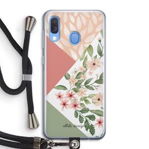 CaseCompany Sweet heaven geometrics: Samsung Galaxy A40 Transparant Hoesje met koord