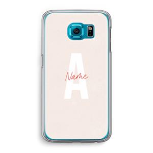 CaseCompany Strawberry Milkshake: Samsung Galaxy S6 Transparant Hoesje